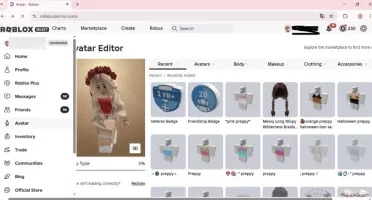 Conta feminina com mais de 20mil robux gastos