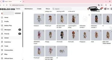 Conta feminina com mais de 20mil robux gastos