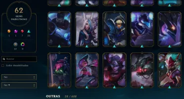 CONTA LOL - 98 CAMPEOES - 62 SKINS - GOLD 4