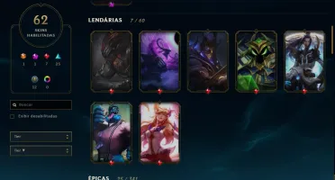 CONTA LOL - 98 CAMPEOES - 62 SKINS - GOLD 4