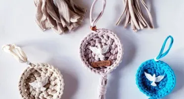 Mandala Divino Espírito Santo em Fio de Malha