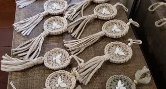 Mandala Divino Espírito Santo em Fio de Malha
