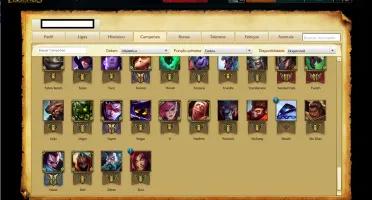 conta league of legends