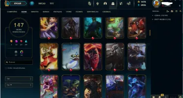 Conta com varias chromas e varias skins valiosas