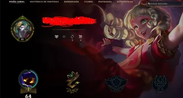Conta unranked lol NUNCA TEVE ELO !!