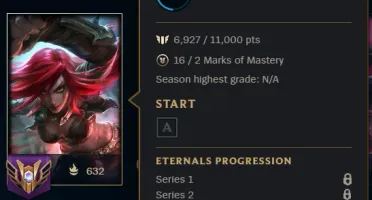 Conta Ouro com 198 Skins Main Katarina com 1m de Maestria