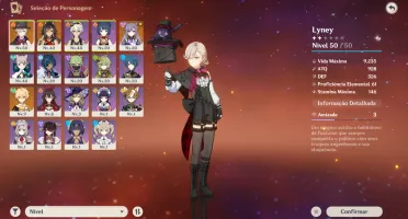 Genshin Impact Lyney + Aqua Simulacra, Dehya, Bennet C6