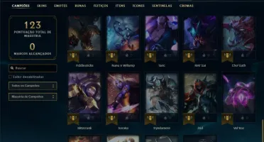 Conta bronze 2 com 50 Champs e 21 Skins (Criada em 2012)