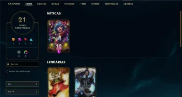 Conta bronze 2 com 50 Champs e 21 Skins (Criada em 2012)