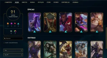 Conta bronze 2 com 50 Champs e 21 Skins (Criada em 2012)