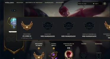 Ouro 2 com 75 Champs e 5 Skins