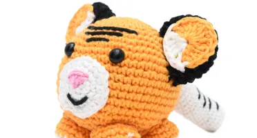 Tigre bola em amigurumi