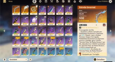 Genshin Impact conta Ar51 - Childe+Ganyu+Venti+Polar Star
