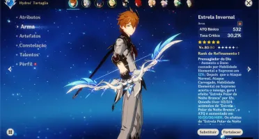 Genshin Impact conta Ar51 - Childe+Ganyu+Venti+Polar Star