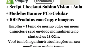 Tema Shopify Chromium Peças Automotivas + Atualizações