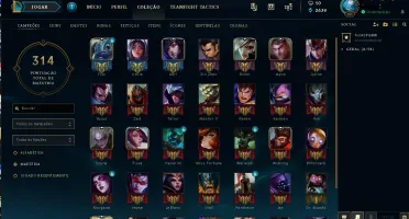 conta lol prata com skin exclusiva e quase todos os champs