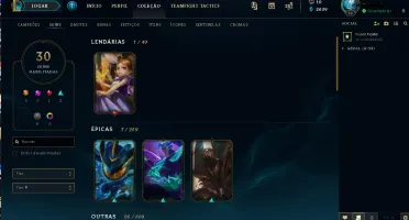 conta lol prata com skin exclusiva e quase todos os champs
