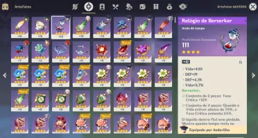 Conta Genshin 6 5*(Contando Com Traveller)+22 São 4*
