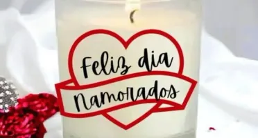 Vela Perfumada Personalizada Dia dos Namorados
