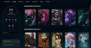 Conta lol todos os campeoes 82 Skins