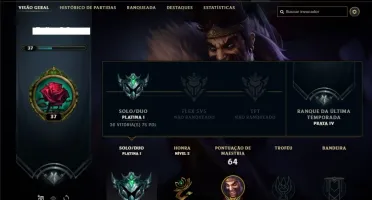 Conta platina 1 ( 75 PDL ) com 4 skins e 22 champs