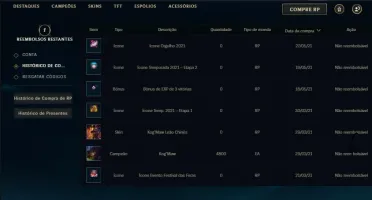 Conta platina 1 ( 75 PDL ) com 4 skins e 22 champs