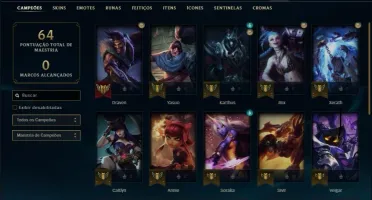 Conta platina 1 ( 75 PDL ) com 4 skins e 22 champs