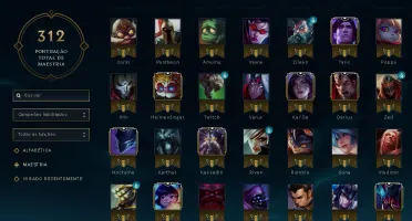 CONTA OURO 1 - 122 CAMPEÕES - 42 SKINS