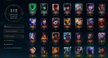 CONTA OURO 1 - 122 CAMPEÕES - 42 SKINS