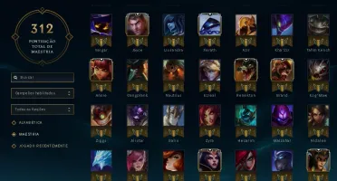 CONTA OURO 1 - 122 CAMPEÕES - 42 SKINS