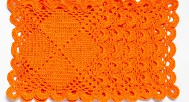 Toalhinha em crochê Orange