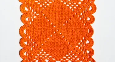 Toalhinha em crochê Orange