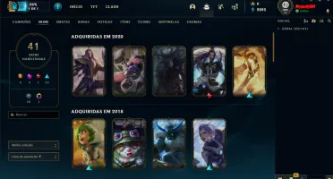 Conta de LOL desde de 2014 com +41 Skins habilitadas