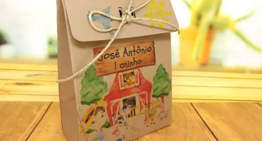 Sacolinha Kraft Fazendinha Personalizada P ou G