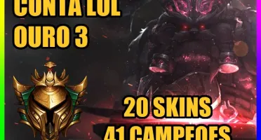 CONTA LOL 🌟 OURO 3 🌟 20 SKINS 🌟 40 CAMPEOES