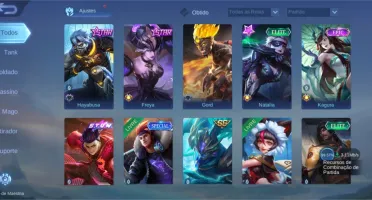 CONTA MOBILE LEGENDS LV 89 / 108 HERÓIS / 163 SKINS