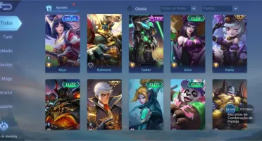 CONTA MOBILE LEGENDS LV 89 / 108 HERÓIS / 163 SKINS