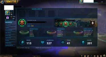 Conta smite +300 skins (thanatos arconte, thor tier 5)