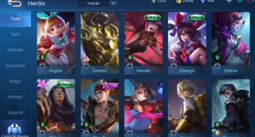 Vendo conta Mobile Legends com 50 Heroe +44 skins + 450 Dima