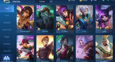 Vendo conta Mobile Legends com 50 Heroe +44 skins + 450 Dima