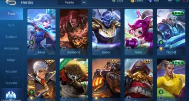 Vendo conta Mobile Legends com 50 Heroe +44 skins + 450 Dima