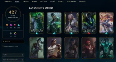 Vendo Conta LoL 427 Skins - Unranked