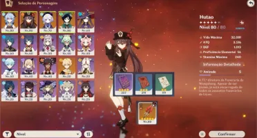 Hutao + Homa / Ganyu / Venti / Qiqi / Mona