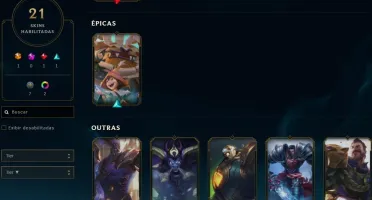 conta lvl 45 /s11 plat1 mmr diamante/ 44 champs/ 21 skins