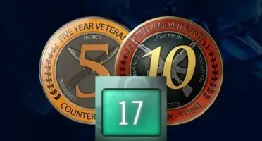 CONTA ANTIGA STEAM 17 ANOS MEDALHAS 5 E 10 ANOS DE SERVIÇO