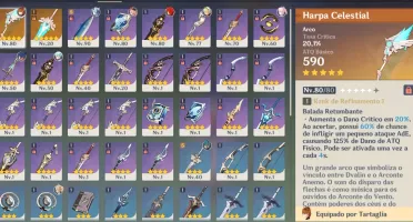 CONTA GENSHIN AR51 5 PERSONAGENS 5* - LEIA A DESCRIÇÃO!!!