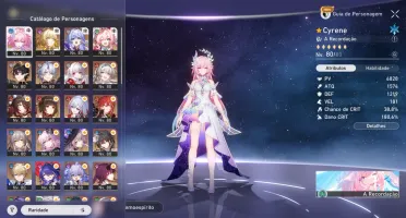 Conta Honkai: Star Rail - 36 5Stars chars+35 5Stars LC+ ZZZ