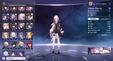 Conta Honkai: Star Rail - 36 5Stars chars+35 5Stars LC+ ZZZ