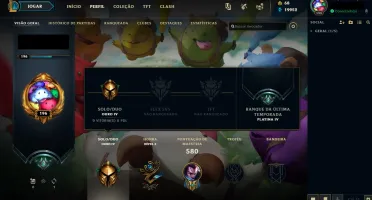 CONTA MUITO TOP - FULL CHAMP, GOLD IV, 87 SKINS. VEM CONFERI