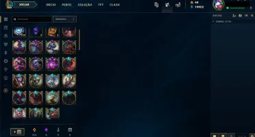 CONTA MUITO TOP - FULL CHAMP, GOLD IV, 87 SKINS. VEM CONFERI